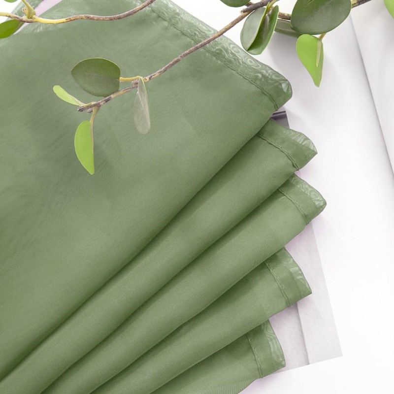 MIULEE Sheer Window Scarf Valance Extra Long Topper Spring Elegant