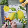 Lemons & Olives Glass Cutting Board, 14-7/8 by 11-3/4-Inch