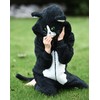 Onesie for Boys or Girls Fluffy Black White Cat with