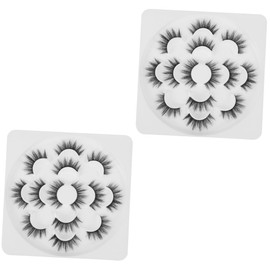 Ipetboom 2sets 3d False Eyelashes Wispy Lash Clusters Natural Dense Makeup Eyelash Extension 7pairs*2
