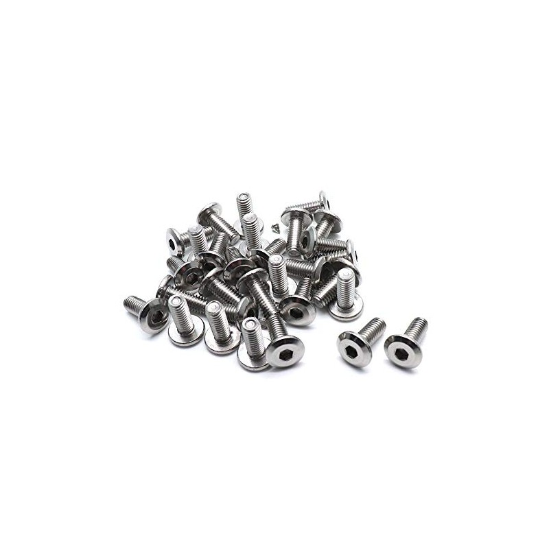 Biaungdo M6x15mm Stainless Steel Flat Head Hex Socket Cap Bolts