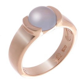 Orphelia ZR-7229 Women's Solitaire Ring with Round Chalcedony, 56 (17.8), Silver, Chalcedony