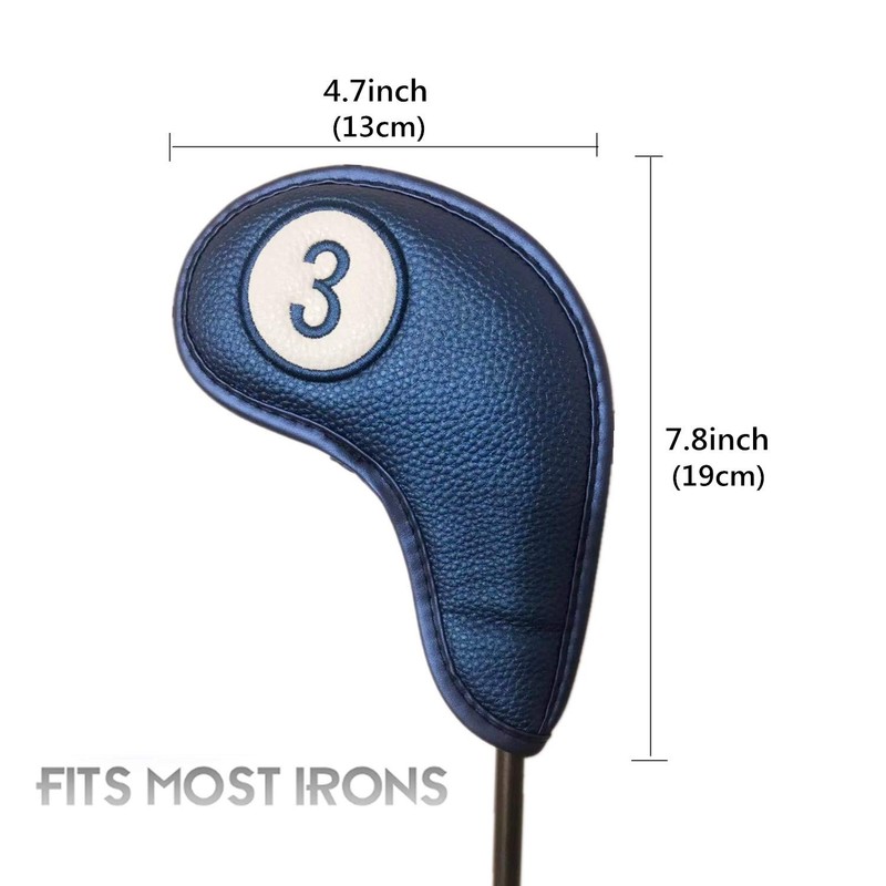 FINGER TEN Golf Club Head Covers for Irons Magnetic Closure