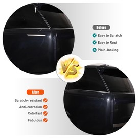 Heutamo Car Fender Waist Line Trim Strip Compatible with Land Rover Range Rover 2023 2024,ABS Carbon Fiber Car Exterior Protection Decorative Accessories 2PCS (Piano Black)