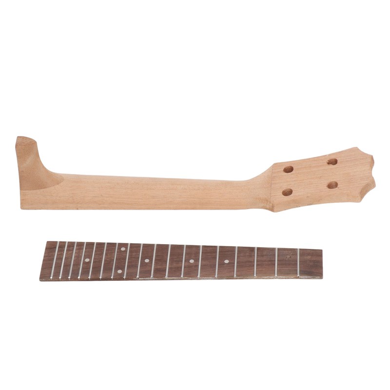 Ukulele Fretboard Neck Set Rosewood Okoume Wood Fingerboard Replacement for