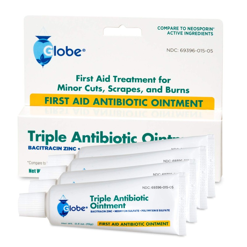 Globe Triple Antibiotic First Aid Ointment, 0.5 oz (4-Pack) |