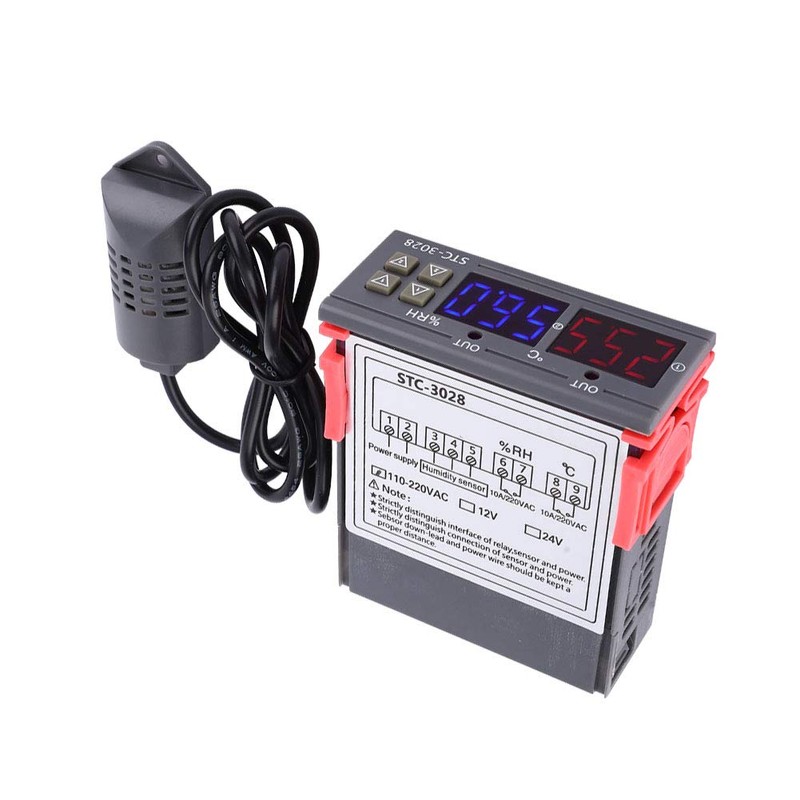 AUNMAS Control de Temperatura y Humedad STC 3028 12V/24V/110V/220V Pantalla