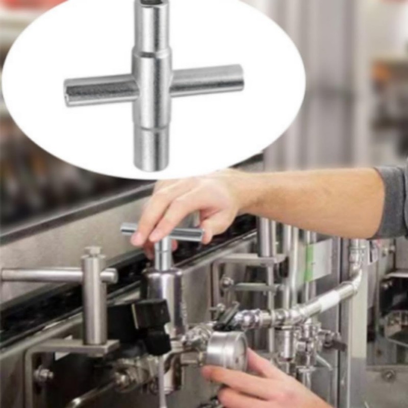 2Pcs 4 Way Sillcock Key Wrench Set, Multi-Functional Utilities Water