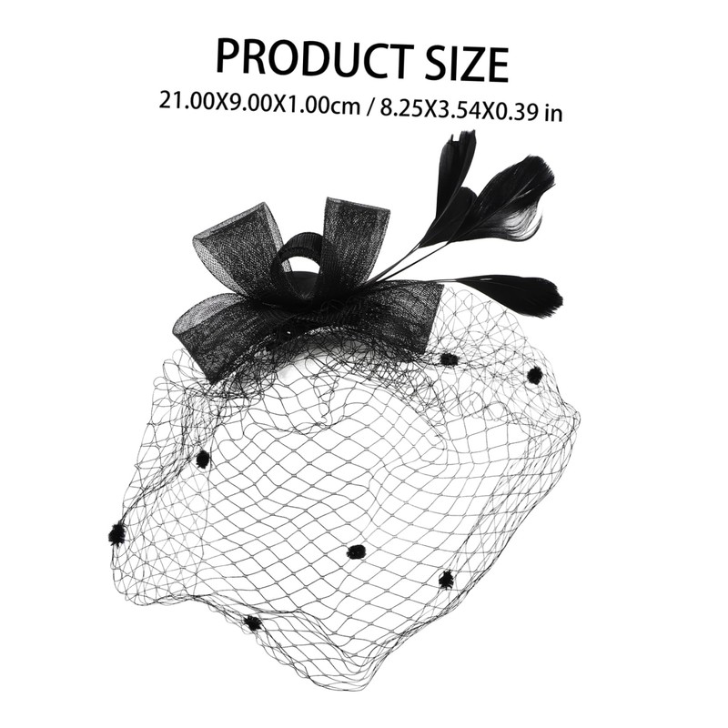 SAFIGLE Bowknot Fascinator Hat with Mesh Veil and Short Floral