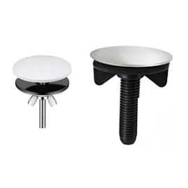 2-Piece Set of Stainless Steel Kitchen Sink Hole Covers, 2-inch Kitchen Faucet Hole Covers, Kitchen Sink Faucet Hole Plate Plug Covers, Metal Plugs, Brushed Stainless Steel, Kitchen Gadgets Clearance