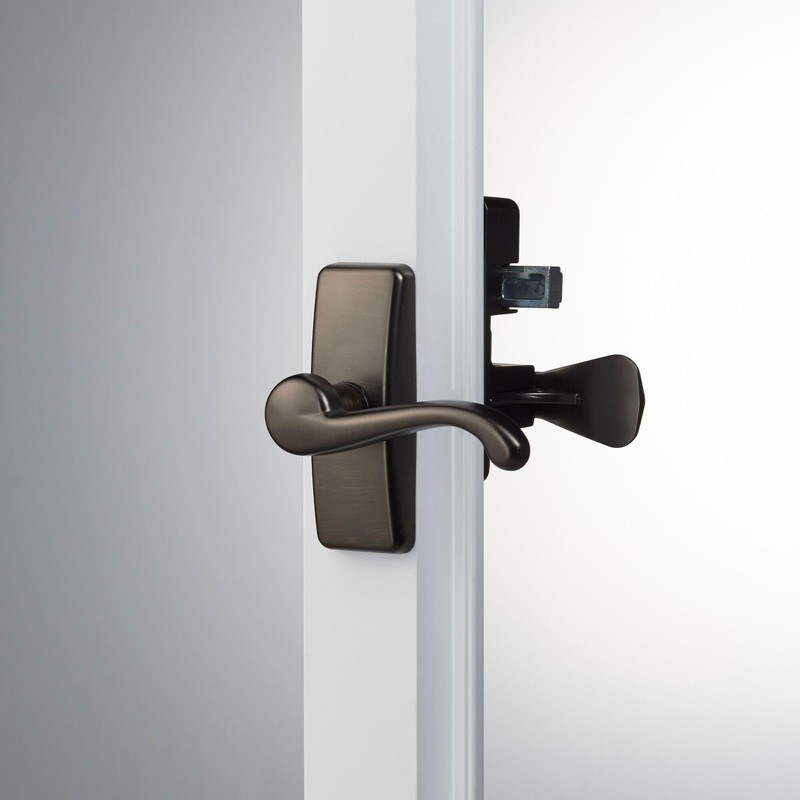 Ideal Security Door Lever with Deadbolt Lock for Storm and