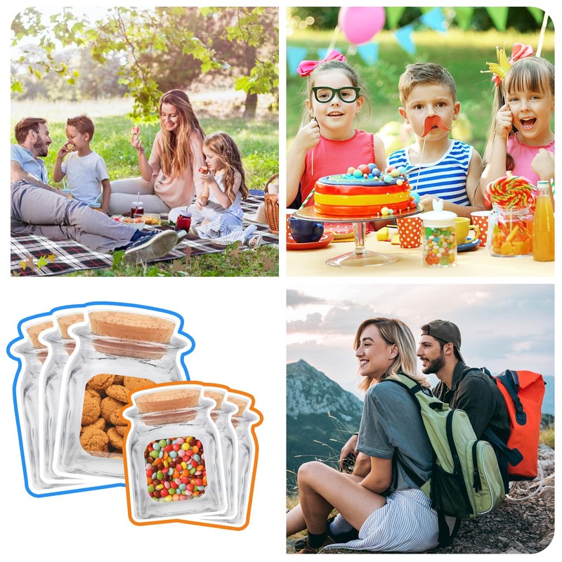 100 pcs Reusable Jar Bags,Small Mason Jar Zipper Sealed Food