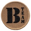 B Team Patch - 2" Diameter Round Embroidered Patch (Iron-on)