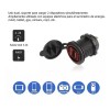 12v 2.1a Para Cargador Iluminado Usb Doble Salida Coche Moto