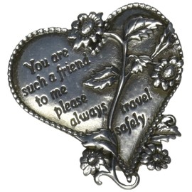 Cathedral Art (Abbey & CA Gift Heart Visor Clip, Friend, Silver