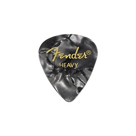 Fender Paquete de 12 Plumillas Premium de Guitarra, 351, Pesadas, Celuloide, Diseño Black Moto