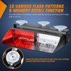Nilight Red and White Emergency Strobe Lights Windshield Hazard Warning