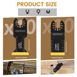 20PCS Titanium Oscillating Tool Blades,Universal Multitool Blades for Metal Wood Cutting,Quick Release Multitool Blades Kits Fit Dewalt Ryobi Rockwell Fein Milwaukee