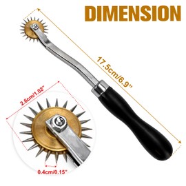 2Pcs Box Scoring Tool, Box Resizer Maker with Scoring Wheel, Stainless Steel Tracing Wheel, Professional Stitch Marking Spacer with Plastic Handle for Tracing Paper, Cardboard, Carton, Leather Craft