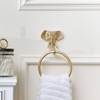 Melody Maison Metallic Gold Elephant Towel Ring