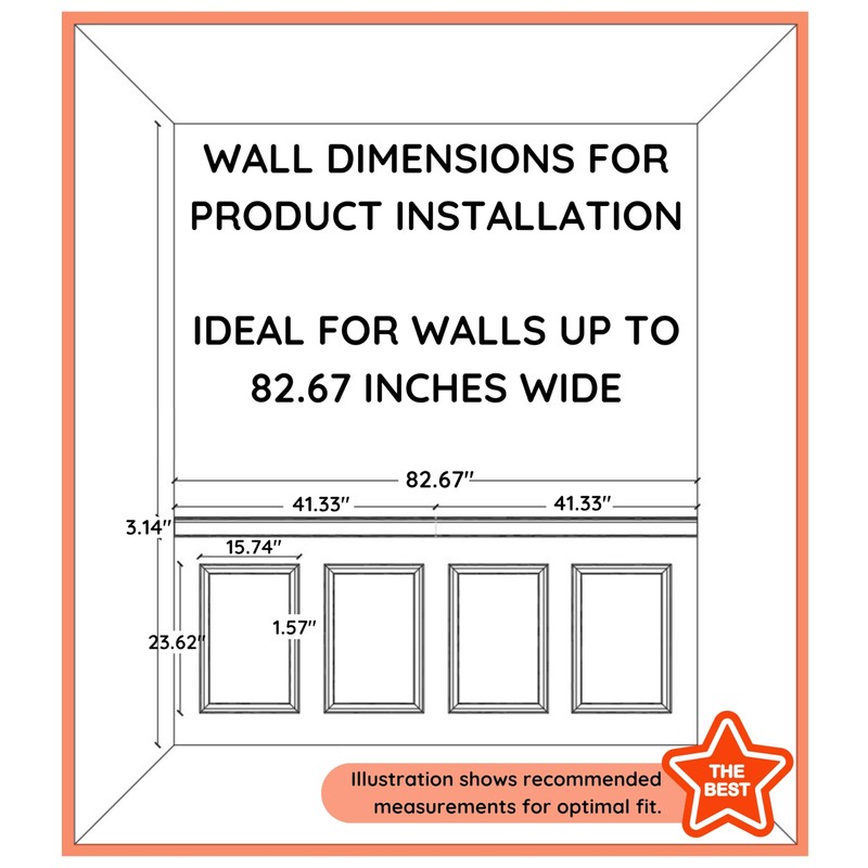 Wainscoting Panels - Peel and Stick 4 Bottom Frame |