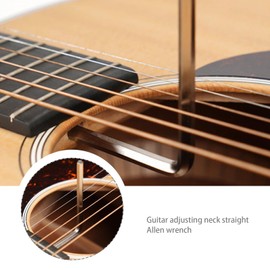 VGOL 2PCS Guitar Wrench Compatible with Martin Acoustic Guitar 4mm Silver and 5mm Black Guitar Truss Rod Metal Wrench Tool Guitar Allen Wrench