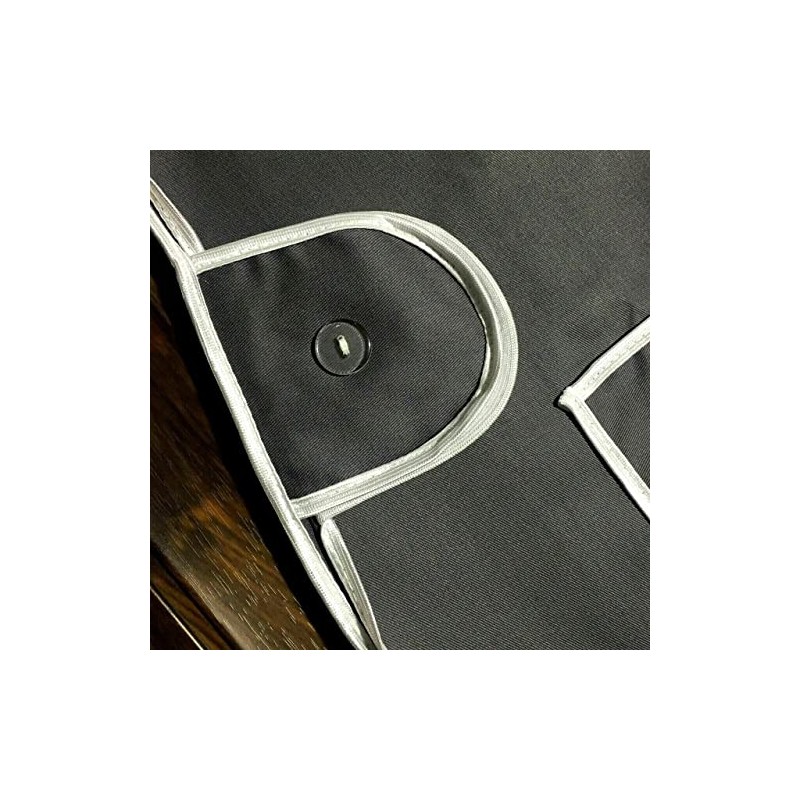 BILMASEE,s LADIES UNIVERSAL THICK COTTON BLEND TABARD APRON,BLACK, SIDE BUTTON,
