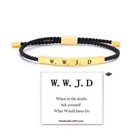 LIU JUN Remember Who The F You Are Motivational Tube Bracelet For Women, Adjustable Hand Bradied Wrap Stainless Steel To My Daughter/Best Friend Inspirational Gifts Teen Girls Jewelry, Medium,