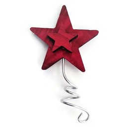 Red Tree Topper Miniature Star for Small Christmas Tree