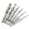 6PCS Hex Shank Combination Drill Tap 3 in 1 HSS
