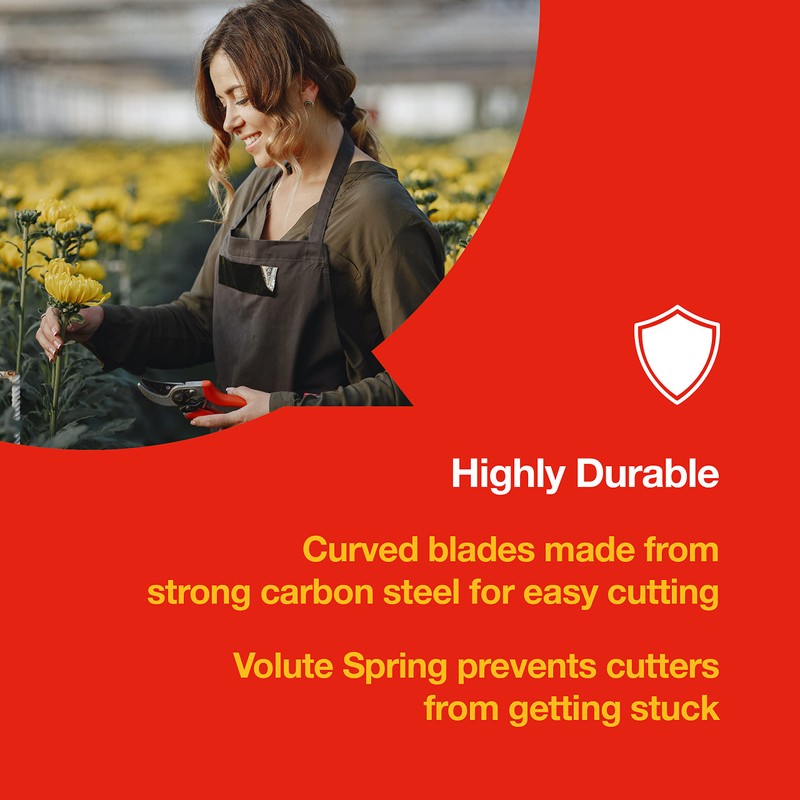 Amtech Garden Secateurs - Heavy Duty Pruning Scissors, Easy to