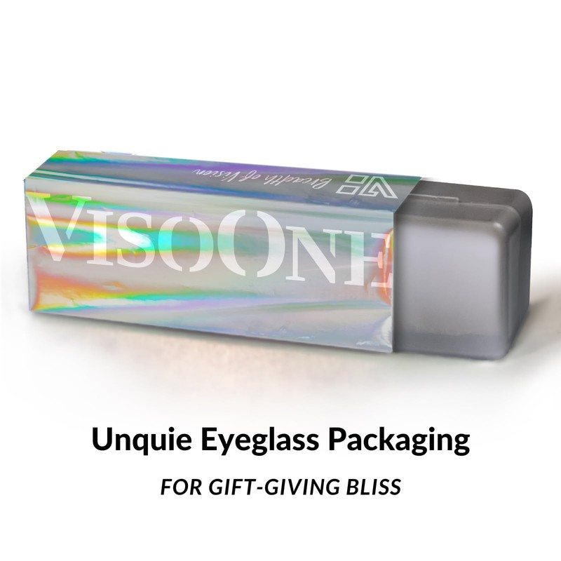 VISOONE Square Classic Blue Light Blocking Glasses with Non Prescription