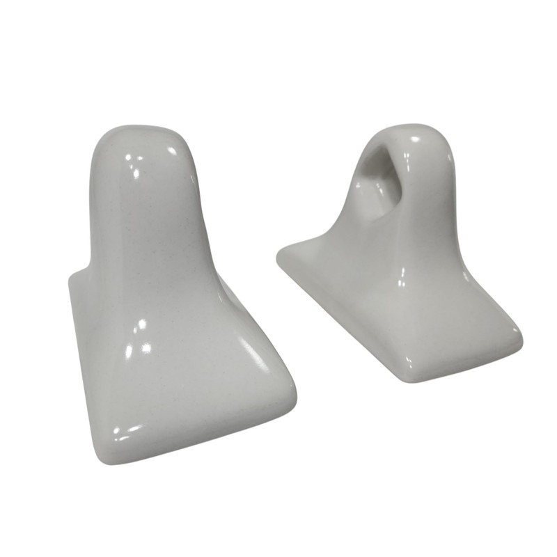 Vintage Snow White Ceramic Towel Bar Rod Rack Post Holder