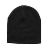 Nayt Men's Short Beanie Knit Hat 8" Long (Black)