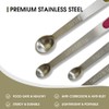 BERYLER® Measuring Spoons Set of 5, Tiny Stainless Steel Measuring