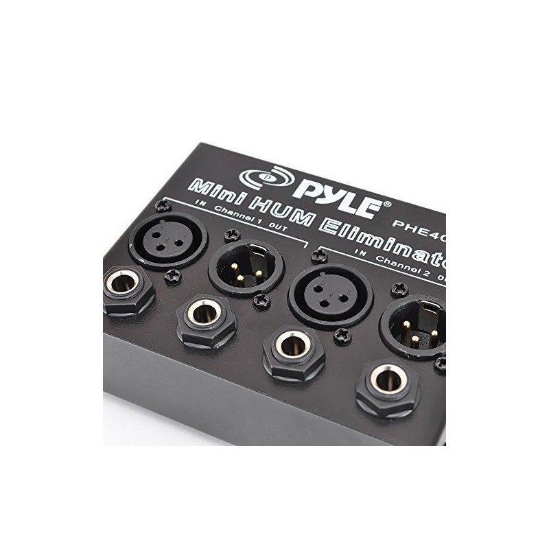Pyle Compact Mini Hum Eliminator Box - 2 Channel Passive