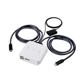 IOGEAR 2-Port USB-C KVM Switch with 4K DisplayPort Output – 4096x2160 60Hz, Plug-and-Play, USB-C Cables & Remote Switch – Mac, Windows, Linux Support (GCS72CC)