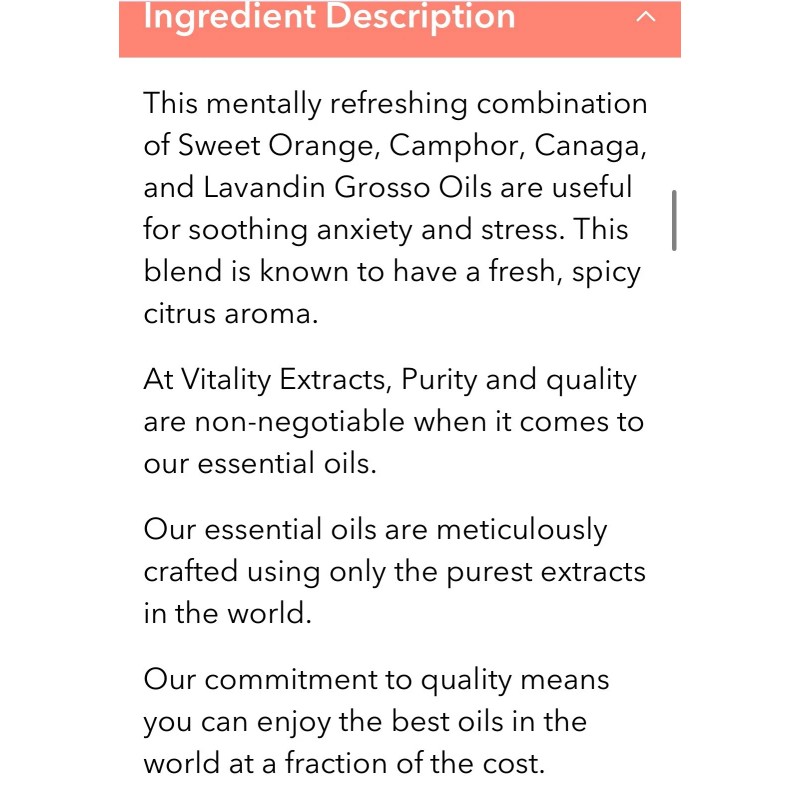 Vitality Extracts REFRESH Essential Oils 30ml