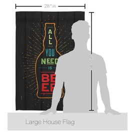 Breeze Decor You Need Beer House Flag Pack Beverages Happy Hour Game Pong Party Ale Lager Craft Support Our Troops Decoration Banner Small Garden Yard Gift Double-Sided, Made in USA