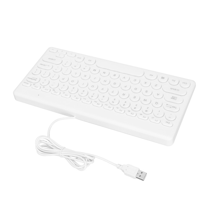 USB Keyboard Wired 78 Keys Ergonomic Design Power Saving Round