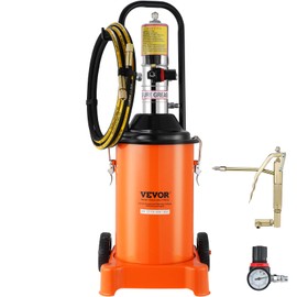 VEVOR Grease Pump, 3 Gallon Air Grease Pump with 13 ft High Pressure Hose and Grease Gun, 12L Pneumatic Grease Pump with Wheels, Portable Lubrication Grease Pump