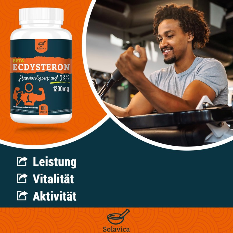 Beta-Ecdysterone Supplement 1200 mg per Serving - 1 Month Supply