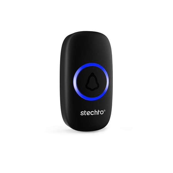 Wireless doorbell Part stechro Black. (Push Button only)