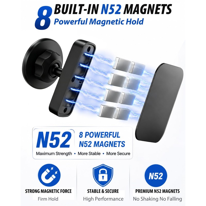 CANHET Magnetic Phone Mount for Tractor with Strong Magnetic Base