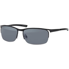 Men's Sun Glasses Designer Sport Biker Metal, Black