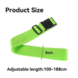 Luggage Straps for Suitcases,Adjustable Luggage Straps Green,Travel Thickened Suitcase Straps,Accessory for Travel Bag Closure,Travel Packing Belt with Buckle for Suitcase Luggage Baggage