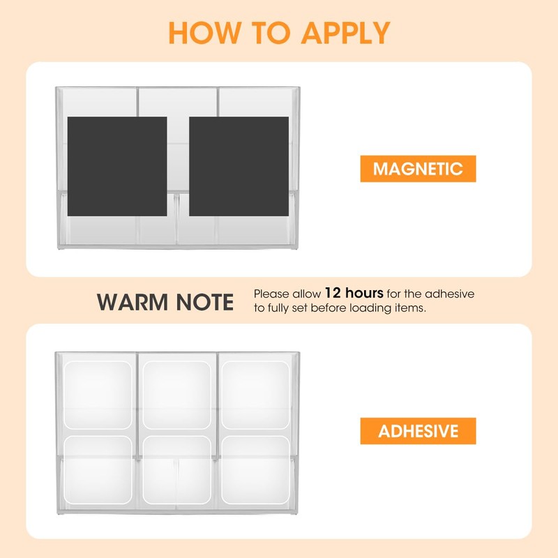 AIEVE Magnetic Drink Packet Organizer, 2-Tier Fridge Organizer Cabinet Door