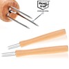 com-four 4 x jacket potato forks with 3 prongs, made