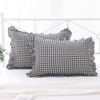 K MASANIJI 2 Pack Black and White Plaid Ruffle King