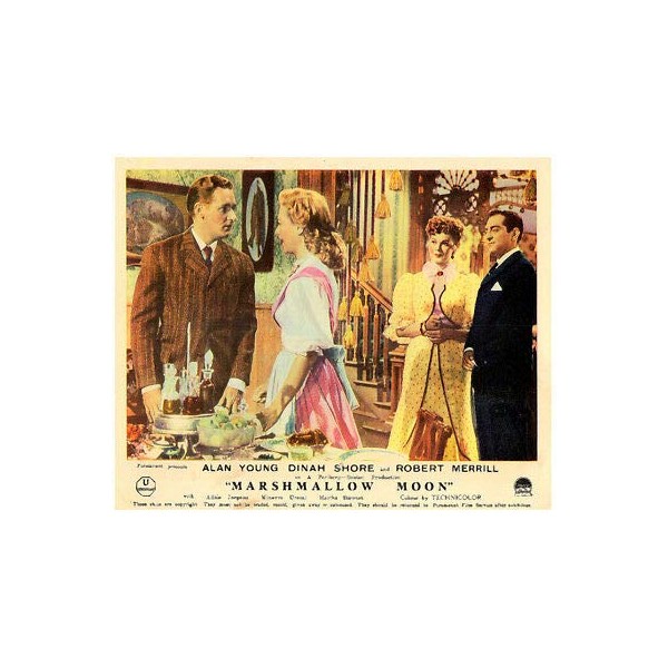 Marshmallow Moon Original Lobby Card Alan Young Dinah Shore Robert